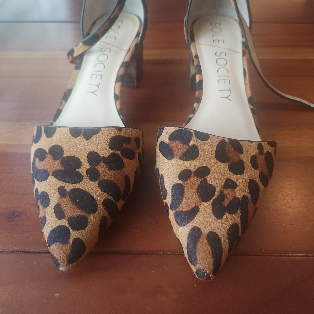 Sole Society Leopard Print Women's Shoes 8.5/39